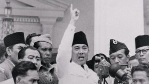Ilustrasi Presiden Presiden Soekarno dalam rencana Operasi Trikora ke Papua Barat